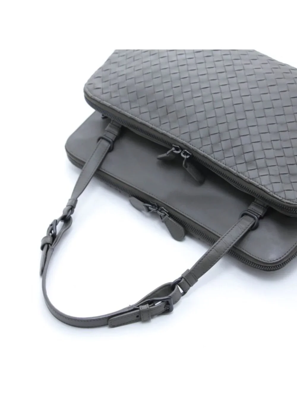Bottega Veneta Intrecciato Handbag Khaki Leather